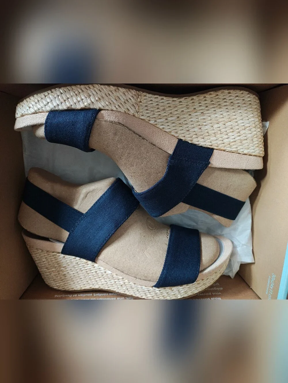 LifeStride Navy Blue Wedge Sandals